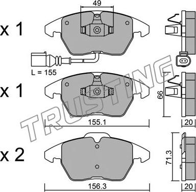 Trusting 564.0 - Kit pastiglie freno, Freno a disco autozon.pro