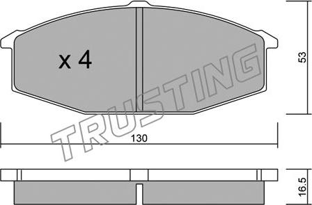 Trusting 506.0 - Kit pastiglie freno, Freno a disco autozon.pro