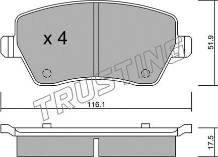 Trusting 501.0 - Kit pastiglie freno, Freno a disco autozon.pro