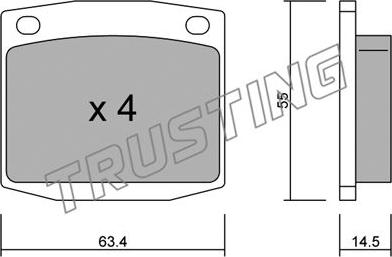 Trusting 502.0 - Kit pastiglie freno, Freno a disco autozon.pro