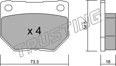 Trusting 510.0 - Kit pastiglie freno, Freno a disco autozon.pro