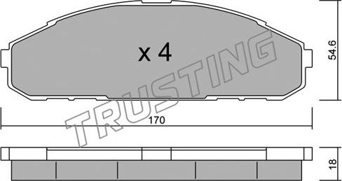 Trusting 511.0 - Kit pastiglie freno, Freno a disco autozon.pro