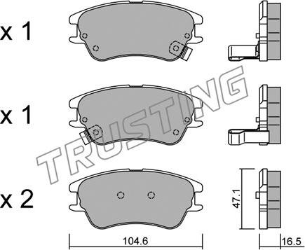 Trusting 518.0 - Kit pastiglie freno, Freno a disco autozon.pro