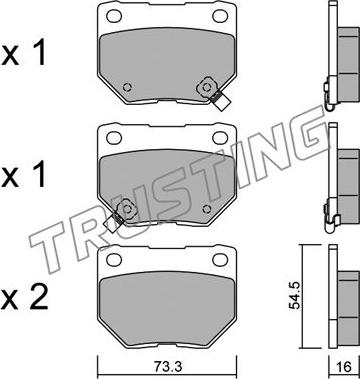 Trusting 517.0 - Kit pastiglie freno, Freno a disco autozon.pro