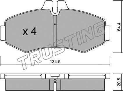 Trusting 589.0 - Kit pastiglie freno, Freno a disco autozon.pro