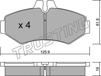 Trusting 588.0 - Kit pastiglie freno, Freno a disco autozon.pro