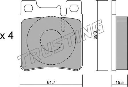 Trusting 583.0 - Kit pastiglie freno, Freno a disco autozon.pro