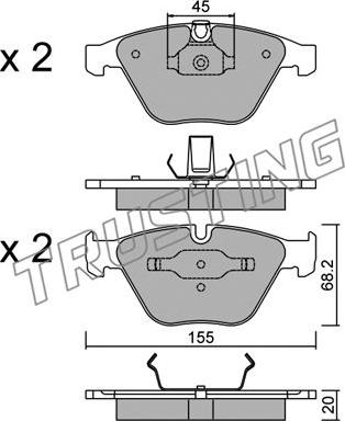 Trusting 574.4 - Kit pastiglie freno, Freno a disco autozon.pro