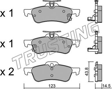 Trusting 572.1 - Kit pastiglie freno, Freno a disco autozon.pro