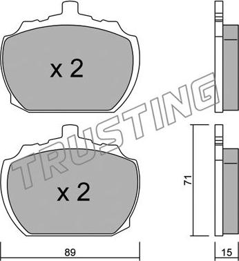 Trusting 694.0 - Kit pastiglie freno, Freno a disco autozon.pro