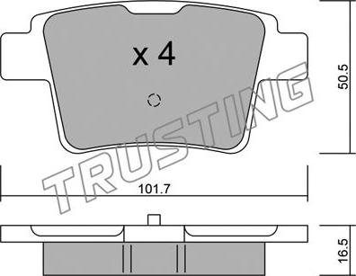 Trusting 693.0 - Kit pastiglie freno, Freno a disco autozon.pro