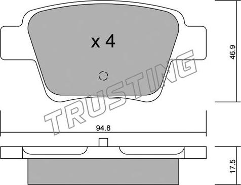 Trusting 655.0 - Kit pastiglie freno, Freno a disco autozon.pro