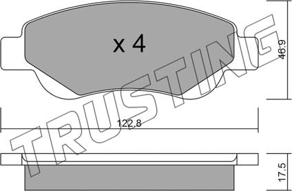 Trusting 653.0 - Kit ganasce freno autozon.pro