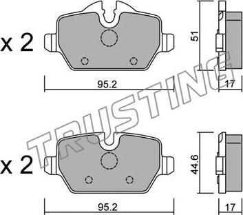 Trusting 657.0 - Kit pastiglie freno, Freno a disco autozon.pro