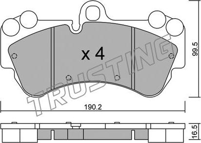 Trusting 669.0 - Kit pastiglie freno, Freno a disco autozon.pro