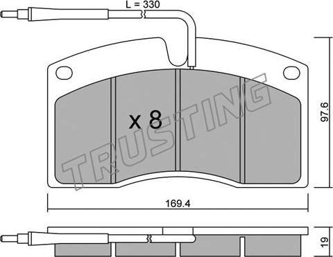 Trusting 664.0 - Kit pastiglie freno, Freno a disco autozon.pro