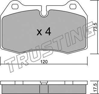 Trusting 661.0 - Kit pastiglie freno, Freno a disco autozon.pro