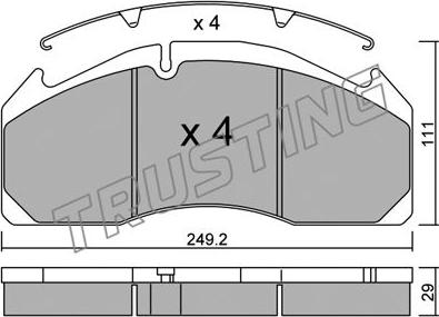 Trusting 609.0 - Kit ganasce freno autozon.pro