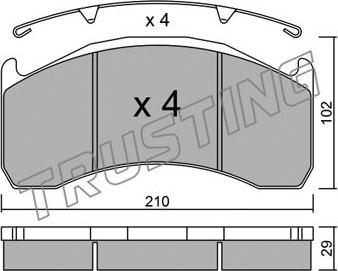 Trusting 608.0 - Kit ganasce freno autozon.pro