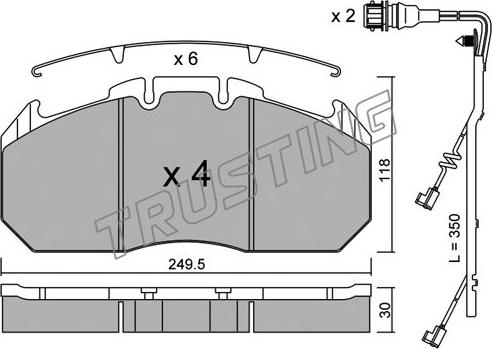 Trusting 603.0W - Kit pastiglie freno, Freno a disco autozon.pro