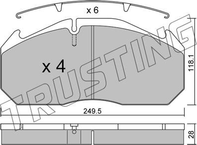 Trusting 602.0 - Kit ganasce freno autozon.pro