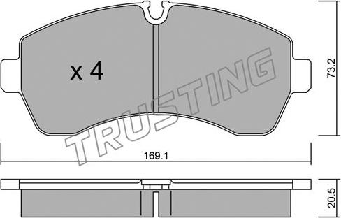 Trusting 689.0 - Kit pastiglie freno, Freno a disco autozon.pro