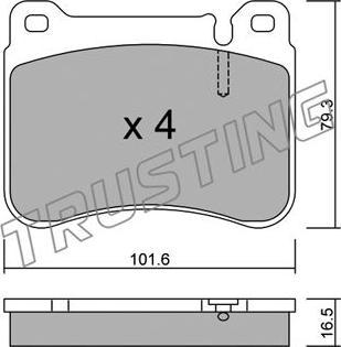 Trusting 684.0 - Kit pastiglie freno, Freno a disco autozon.pro