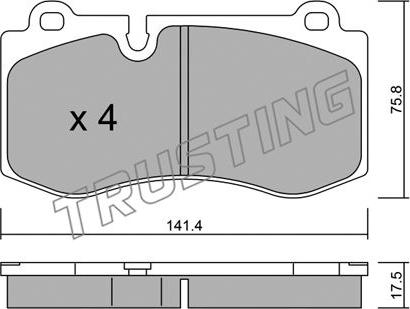 Trusting 685.0 - Kit pastiglie freno, Freno a disco autozon.pro