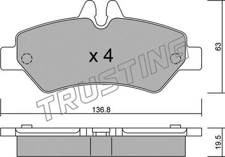 Trusting 688.0 - Kit pastiglie freno, Freno a disco autozon.pro