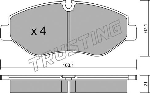 Trusting 687.0 - Kit pastiglie freno, Freno a disco autozon.pro