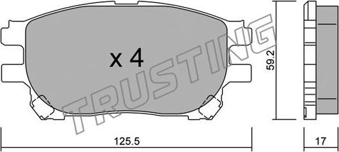 Trusting 631.0 - Kit ganasce freno autozon.pro