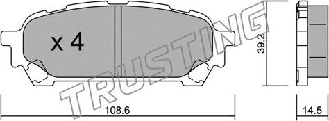 Trusting 629.0 - Kit ganasce freno autozon.pro