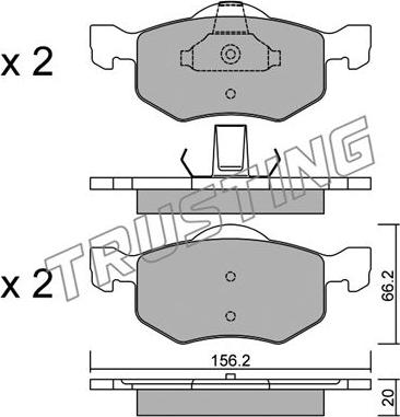 Trusting 625.0 - Kit ganasce freno autozon.pro