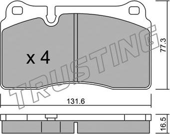 Trusting 675.0 - Kit pastiglie freno, Freno a disco autozon.pro