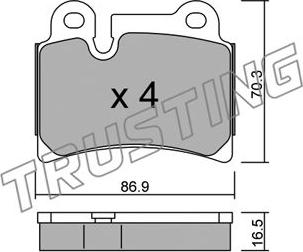 Trusting 676.0 - Kit pastiglie freno, Freno a disco autozon.pro