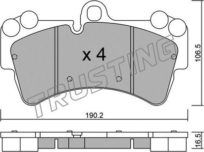 Trusting 670.0 - Kit pastiglie freno, Freno a disco autozon.pro