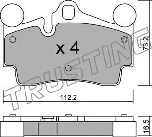 Trusting 671.0 - Kit pastiglie freno, Freno a disco autozon.pro