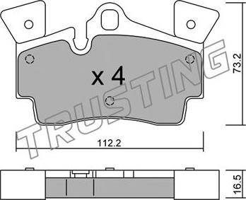 Trusting 671.1 - Kit pastiglie freno, Freno a disco autozon.pro