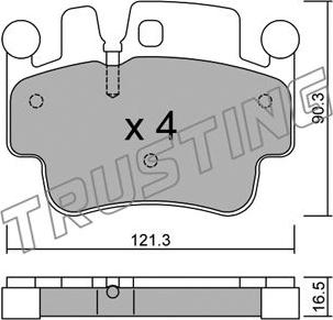 Trusting 673.0 - Kit pastiglie freno, Freno a disco autozon.pro