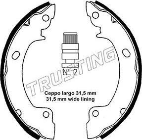 Trusting 046.200 - Kit ganasce freno autozon.pro