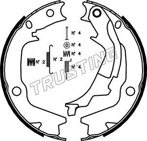 Trusting 046.222K - Kit ganasce, Freno stazionamento autozon.pro