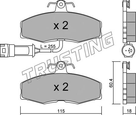 Trusting 041.1 - Kit pastiglie freno, Freno a disco autozon.pro