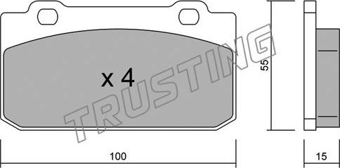 Trusting 042.0 - Kit pastiglie freno, Freno a disco autozon.pro