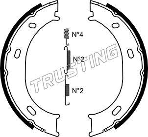 Trusting 052.126K - Kit ganasce, Freno stazionamento autozon.pro