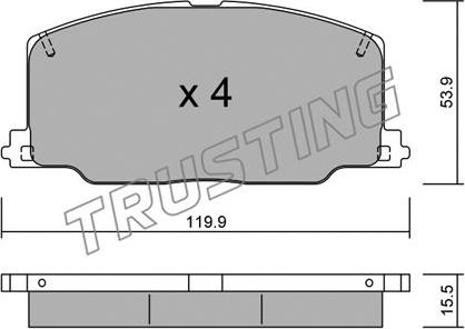 Trusting 069.0 - Kit pastiglie freno, Freno a disco autozon.pro