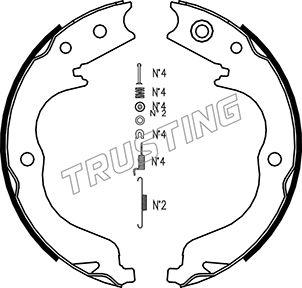 Trusting 064.180K - Kit ganasce, Freno stazionamento autozon.pro