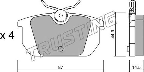 Trusting 066.0 - Kit pastiglie freno, Freno a disco autozon.pro