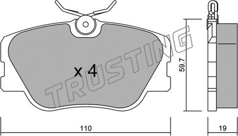 Trusting 063.0 - Kit pastiglie freno, Freno a disco autozon.pro