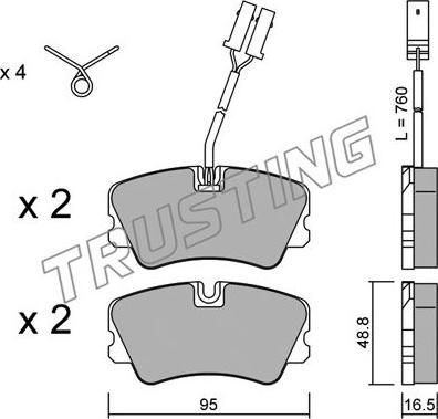 Trusting 067.0 - Kit pastiglie freno, Freno a disco autozon.pro