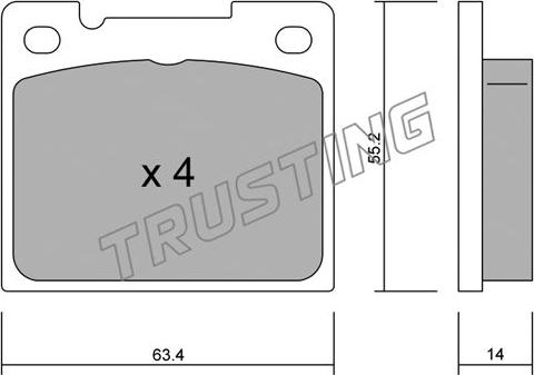 Trusting 004.0 - Kit pastiglie freno, Freno a disco autozon.pro